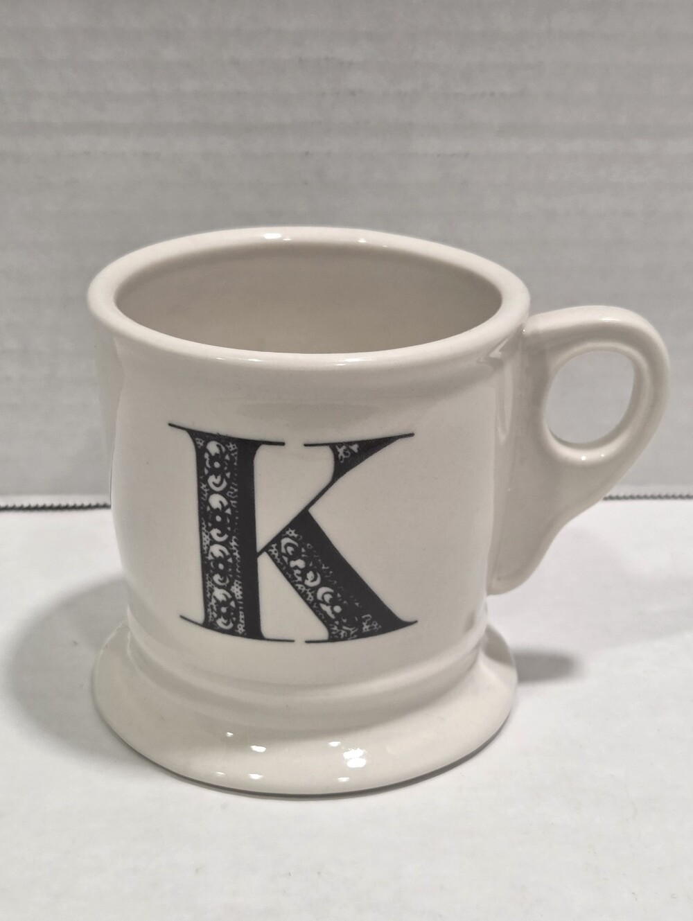 Anthropologie Monogram "K" Ceramic Mug